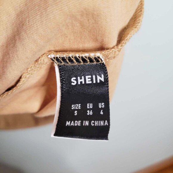 Shein Beige Butterfly Clock Time Flies T-Shirt - Picture 4 of 4